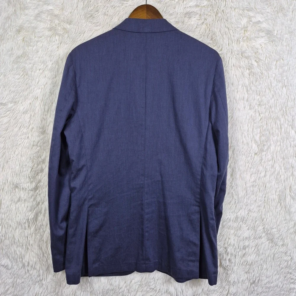 J.Crew Ludlow Blazer Mens 38R Navy Blue Somelos Cotton Stretch Sport Coat